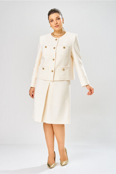 Жакет, юбка Bonna Image 1029/1 молочный - фото 13