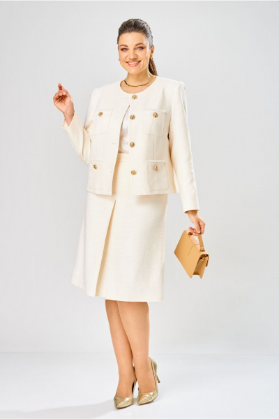 Жакет, юбка Bonna Image 1029/1 молочный - фото 11