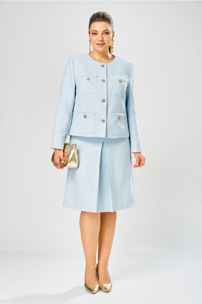 Жакет, юбка Bonna Image 1029/2 голубой - фото 1