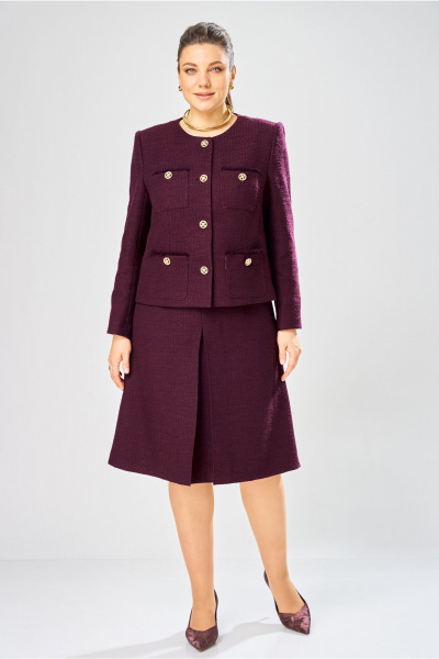 Жакет, юбка Bonna Image 1029/ фиолетовый - фото 12