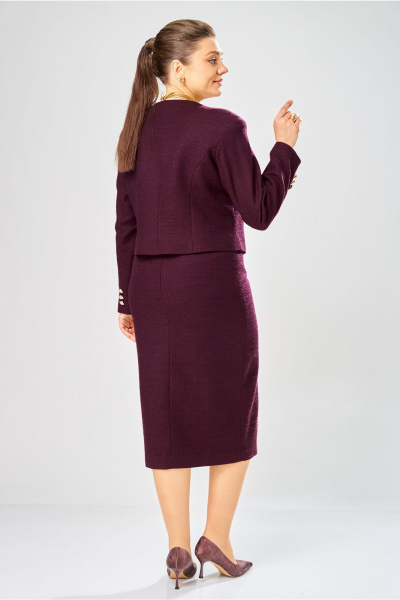 Жакет, юбка Bonna Image 1031/3 фиолетовый - фото 6