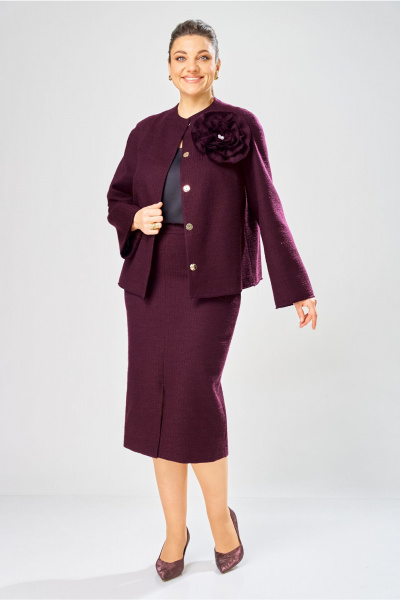 Жакет, юбка Bonna Image 1042/3 фиолетовый - фото 12
