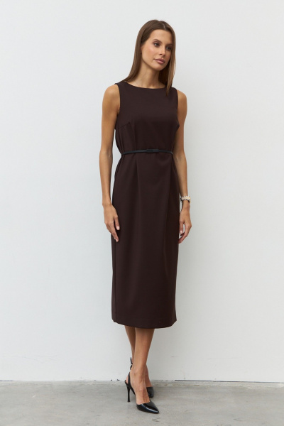 Платье Luitui R1094 коричневый - фото 3