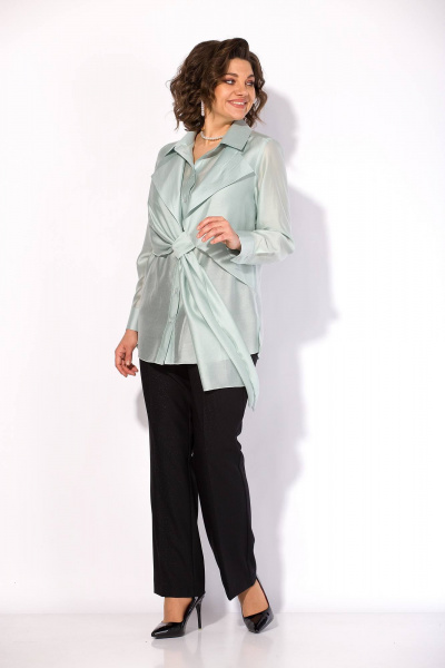 Блуза, брюки Liliana 1520БрПн мятный - фото 2