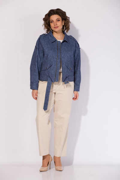 Брюки, жакет Liliana 1522-1507 синий - фото 5