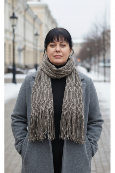 Шарф OLANTIZ S1-8 коричневый - фото 1