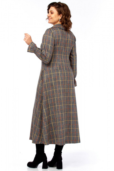 Платье Celentano lite 5079 серая_клетка - фото 6