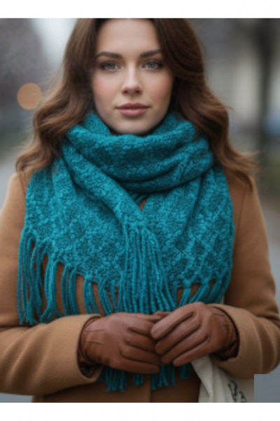 Шарф OLANTIZ S1-7 фиолетово-синий - фото 1