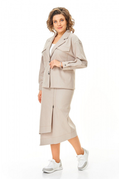Жакет, юбка VI ORO VR-1245 бежевый - фото 3