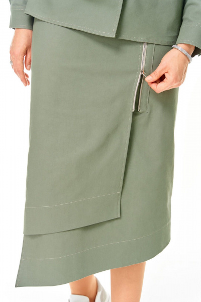 Жакет, юбка VI ORO VR-1245 олива - фото 9