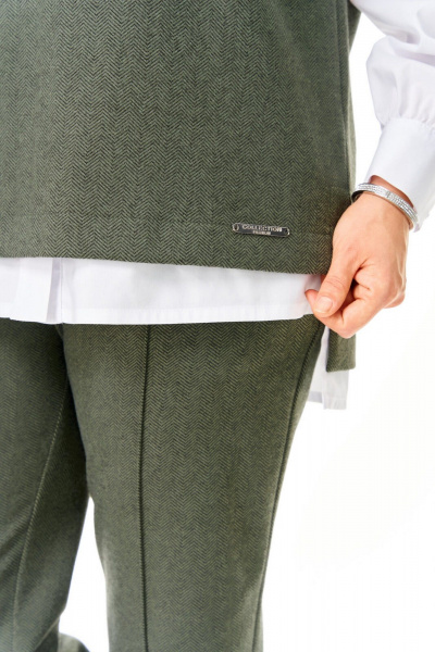 Блуза, брюки, жилет VI ORO VR-1246 олива - фото 6