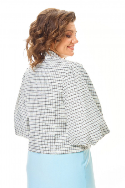 Жакет, юбка VI ORO VR-1248 голубой+однотон - фото 6