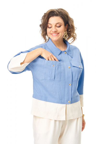 Брюки, жакет VI ORO VR-1251 голубой - фото 7