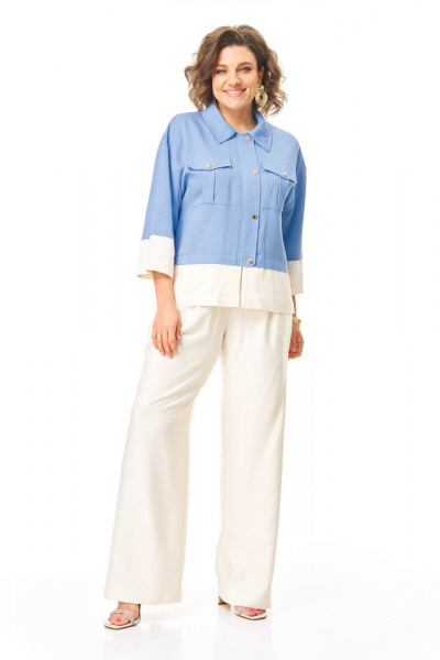 Брюки, жакет VI ORO VR-1251 голубой - фото 1