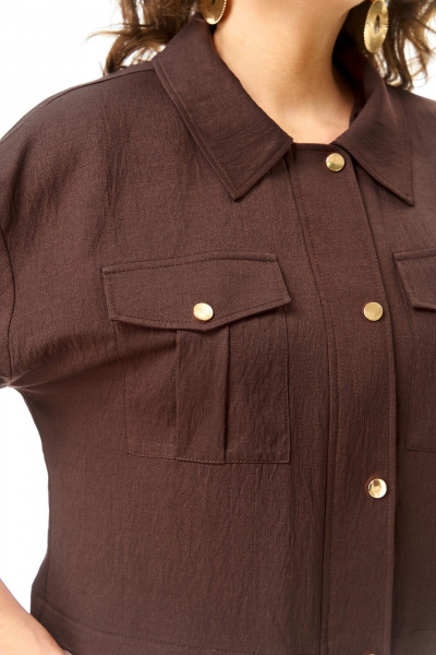 Брюки, жакет VI ORO VR-1251 шоколад - фото 5