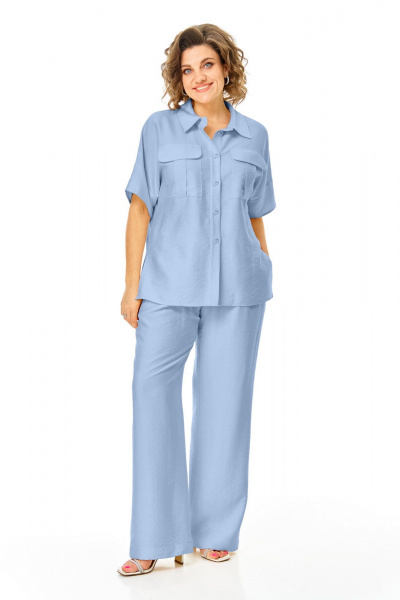 Блуза, брюки VI ORO VR-1257 голубой - фото 1
