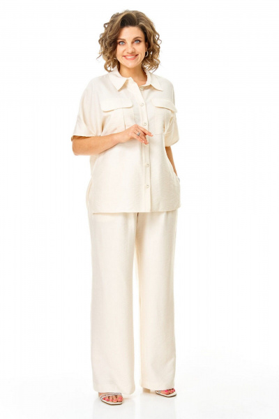 Блуза, брюки VI ORO VR-1257 молочный - фото 13