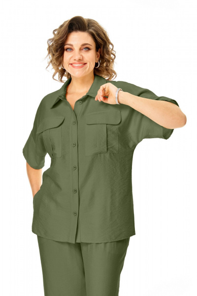 Блуза, брюки VI ORO VR-1257 олива - фото 9