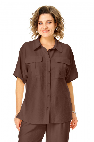 Блуза, брюки VI ORO VR-1257 шоколад - фото 10