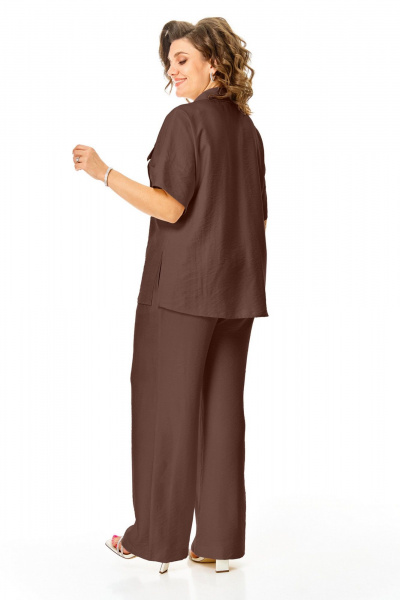 Блуза, брюки VI ORO VR-1257 шоколад - фото 4