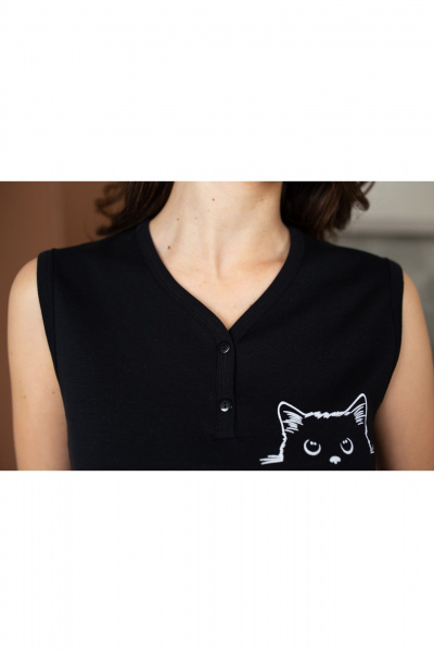 Майка, шорты Купалинка 45000G.158-164 к.черный,набивка - фото 2