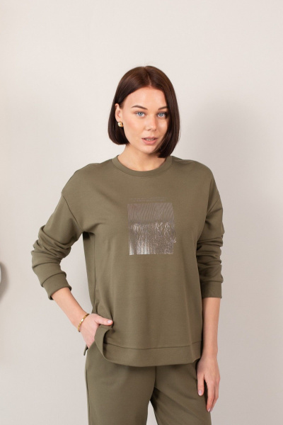 Джемпер Купалинка 641909.158-164 хаки - фото 2