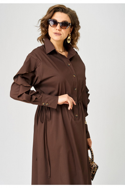 Платье EVA GRANT 7223 шоколадный - фото 10