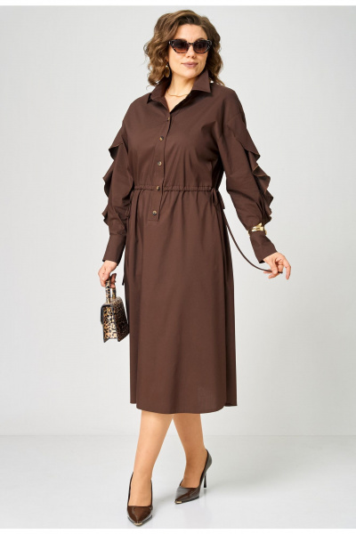 Платье EVA GRANT 7223 шоколадный - фото 9