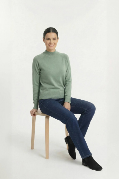 Демисезонный вязаный свитер реглан с двойной стойкой Полесье С3316-15 5С1754-Д43 170,176 прибой_16-5806 - фото 6