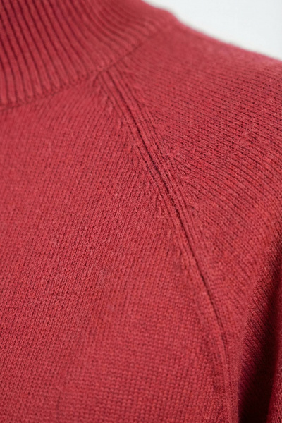 Демисезонный вязаный свитер прямого силуэта реглан Полесье С3316-15 5С1754-Д43 158,164 ягодный - фото 5
