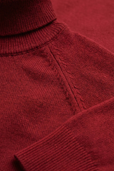 Свитер женский из трикотажа с высоким воротником-лестиком Полесье С3433-17 7С1582-Д43 170,176 спелая_вишня - фото 5