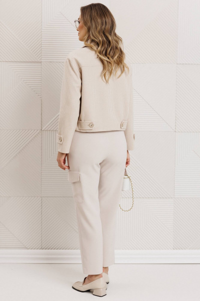Брюки, куртка Мода Юрс 26-2964 светлый_беж - фото 7