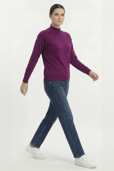 Демисезонный вязаный свитер реглан с двойной стойкой Полесье С3316-15 5С1754-Д43 170,176 лиловый - фото 3