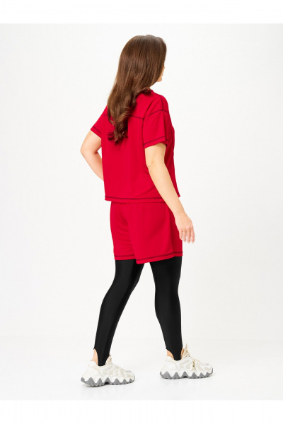 Футболка, шорты Zlata 4462 красный - фото 2