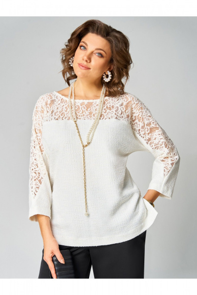 Брюки, туника Мишель стиль 1335 бело-черный - фото 9