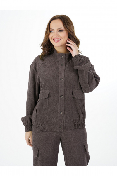 Брюки, жакет Пинск-Стиль 281 коричнево-фиолетовый - фото 7