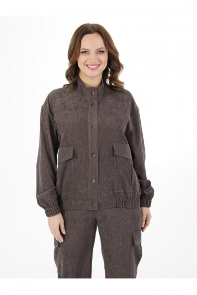 Брюки, жакет Пинск-Стиль 281 коричнево-фиолетовый - фото 2