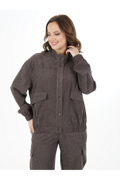 Брюки, жакет Пинск-Стиль 281 коричнево-фиолетовый - фото 4