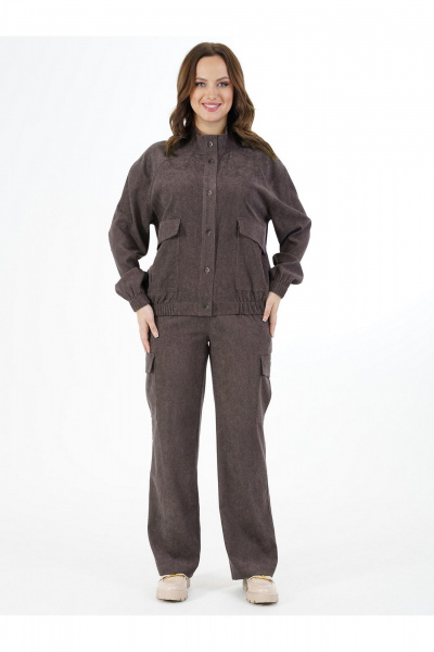 Брюки, жакет Пинск-Стиль 281 коричнево-фиолетовый - фото 1