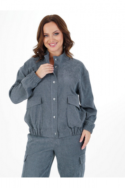 Брюки, жакет Пинск-Стиль 281 серо-голубой - фото 5