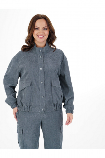 Брюки, жакет Пинск-Стиль 281 серо-голубой - фото 4