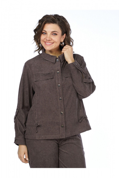 Брюки, жакет Пинск-Стиль 283 коричнево-фиолетовый - фото 14