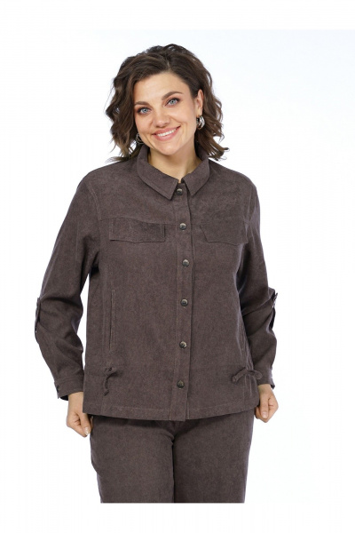 Брюки, жакет Пинск-Стиль 283 коричнево-фиолетовый - фото 13