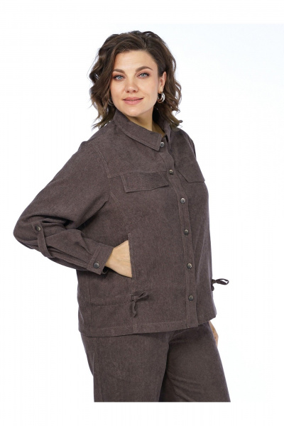 Брюки, жакет Пинск-Стиль 283 коричнево-фиолетовый - фото 2