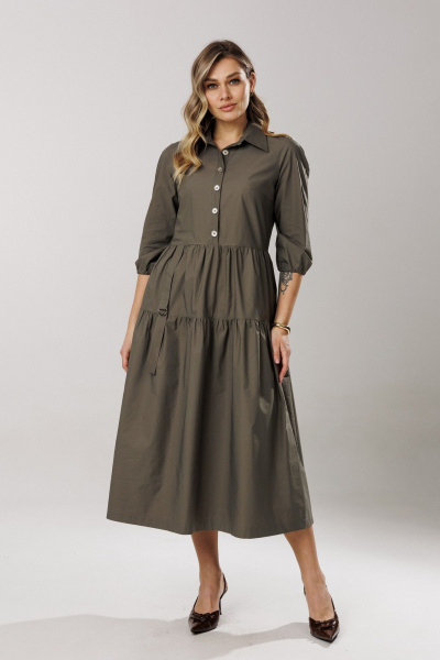 Платье Ларс Стиль 1203/1 хаки - фото 4