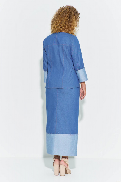 Блуза, юбка Euromoda 698 голубой - фото 4