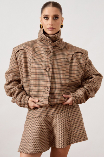 Бомбер, юбка ATTIKA A3513.1 коричневый - фото 5