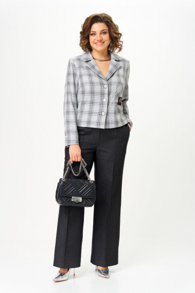 Брюки, жакет Aira Style 24246 серый - фото 8