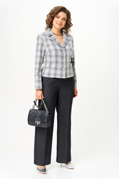 Брюки, жакет Aira Style 24246 серый - фото 6