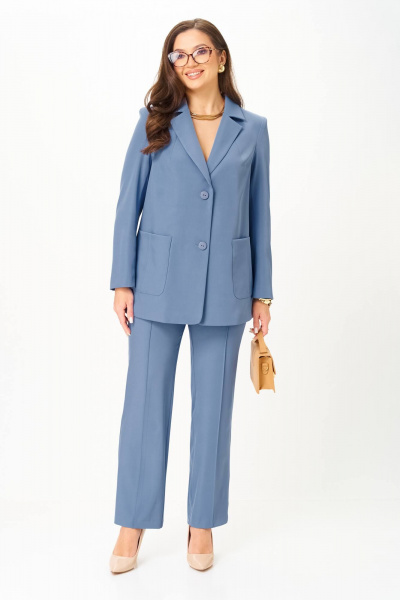 Брюки, жакет Karina deLux M-1273 голубой - фото 1